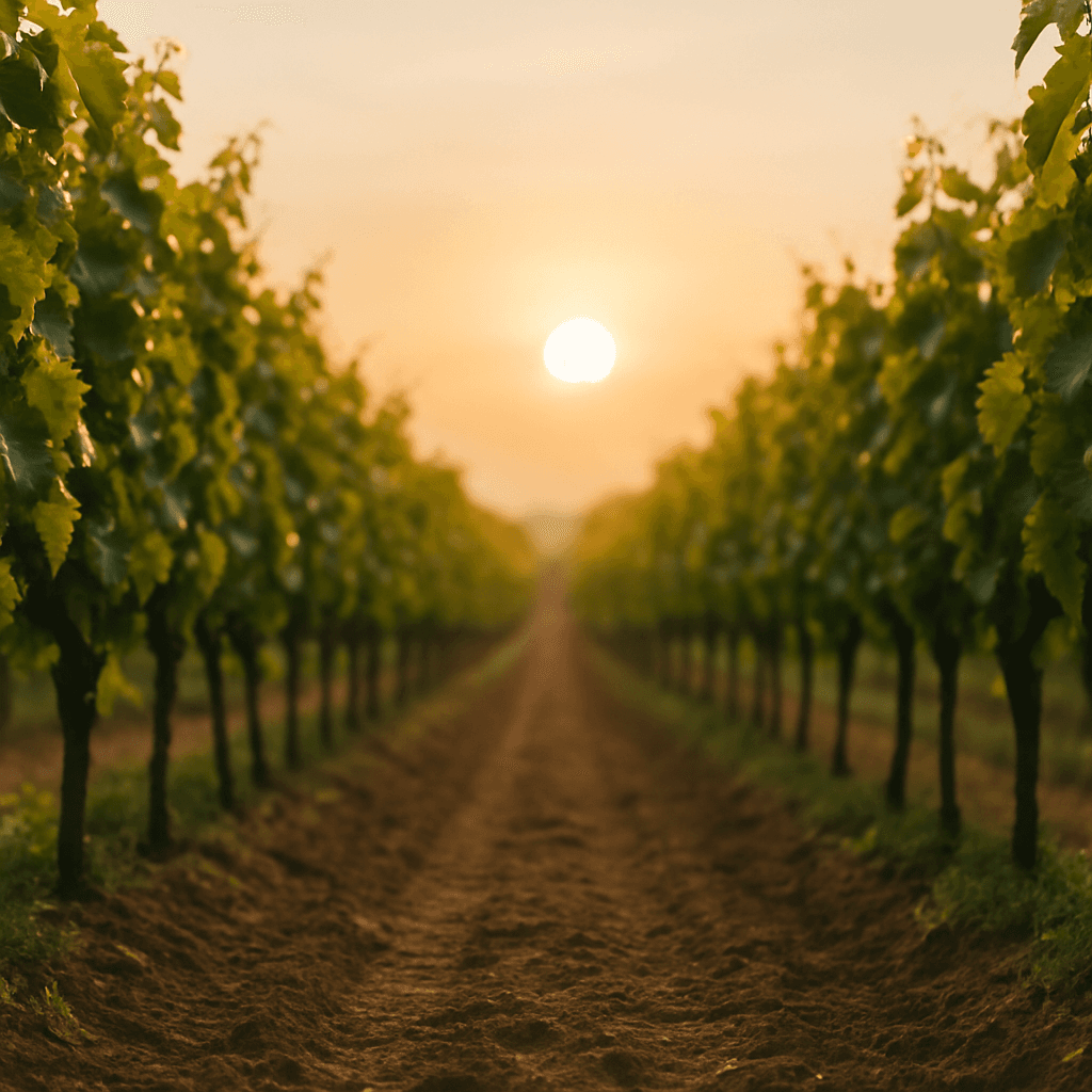 Golden rows of Napa vines